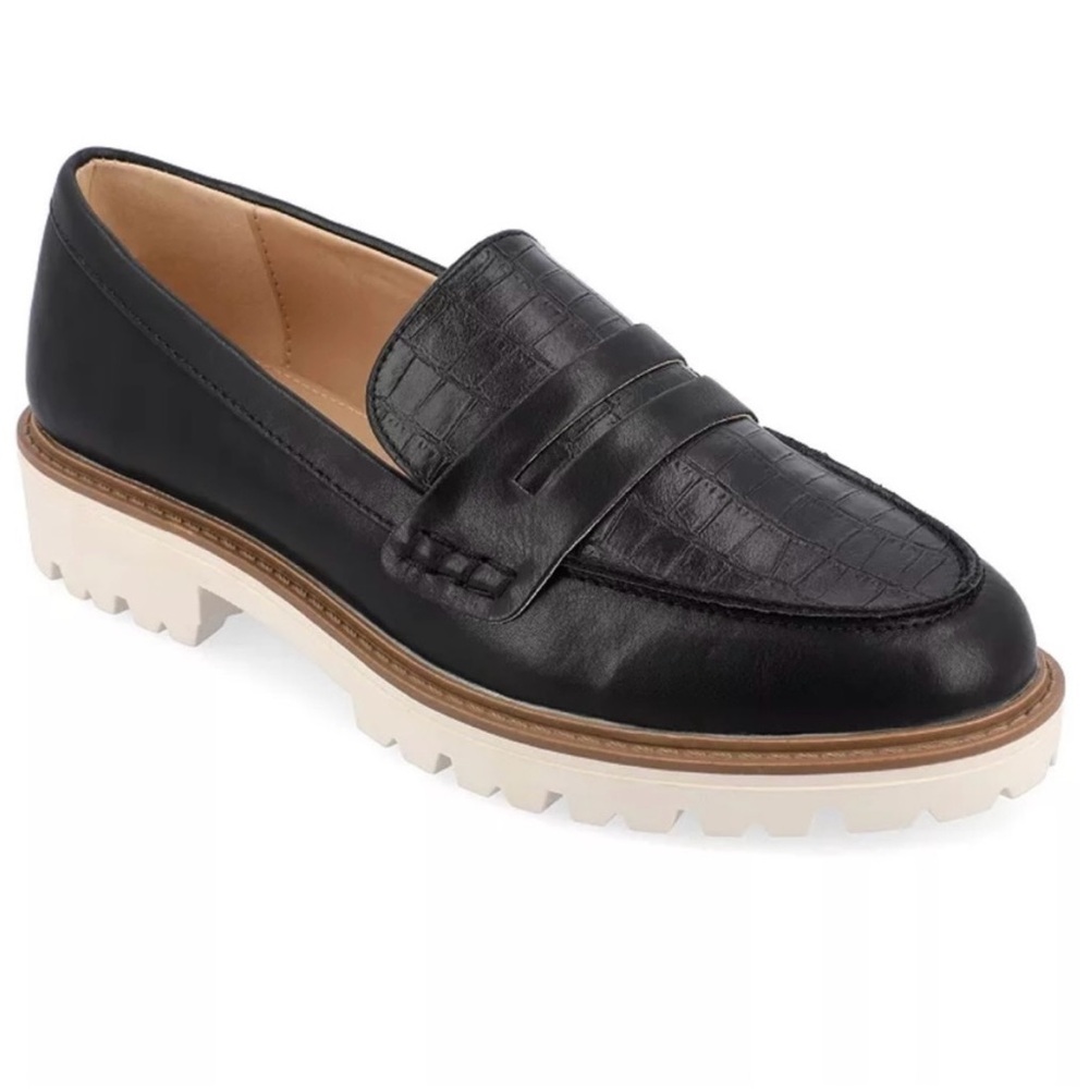 Journee Collection Kenly Tru Comfort Foam Slip On Black Loafers Size 8.5